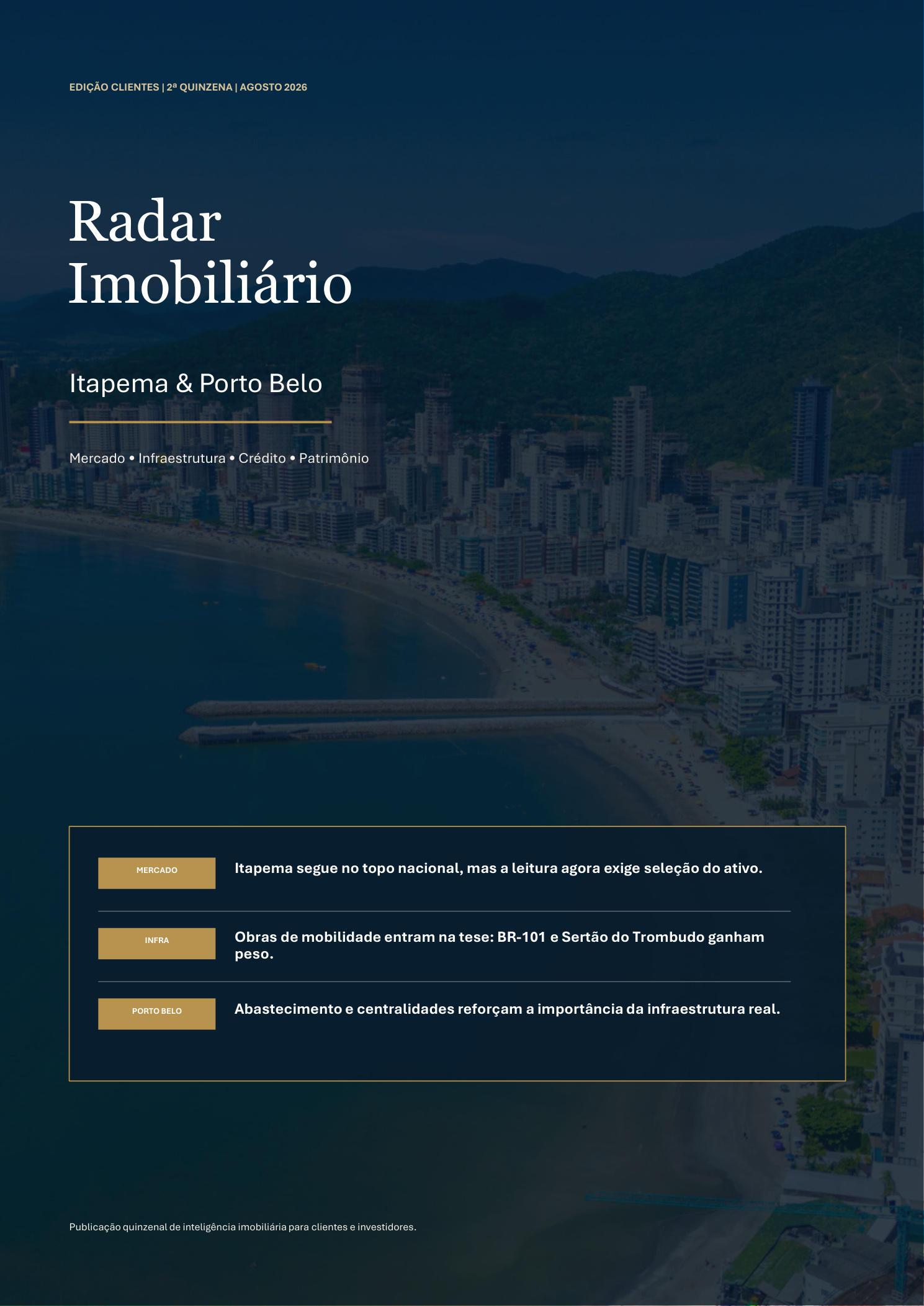 Mercado • Infraestrutura • Crédito • Patrimônio